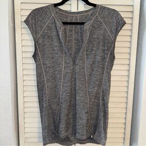 Athleta Charcoal Short Sleeve Tee